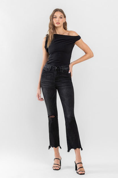 High Rise Ankle Bootcut Jeans - House of Binx 