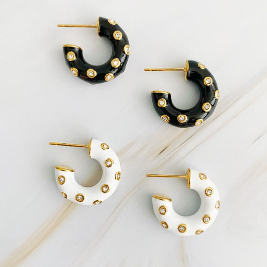 Jeweled Candy Everyday Hoop Earrings - House of Binx 