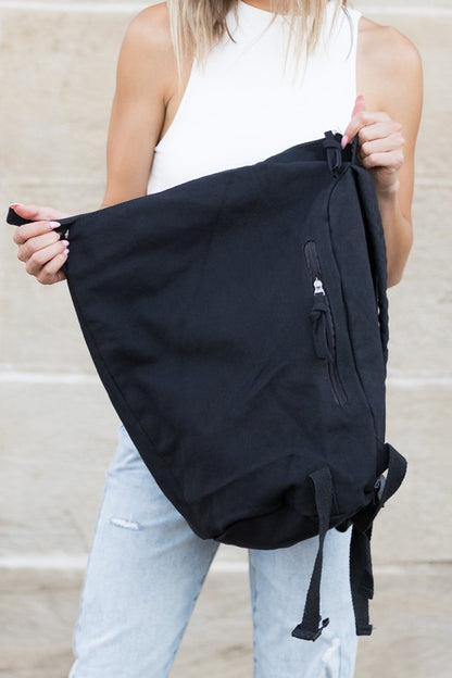 Kai Asymmetric Canvas Backpack - House of Binx 