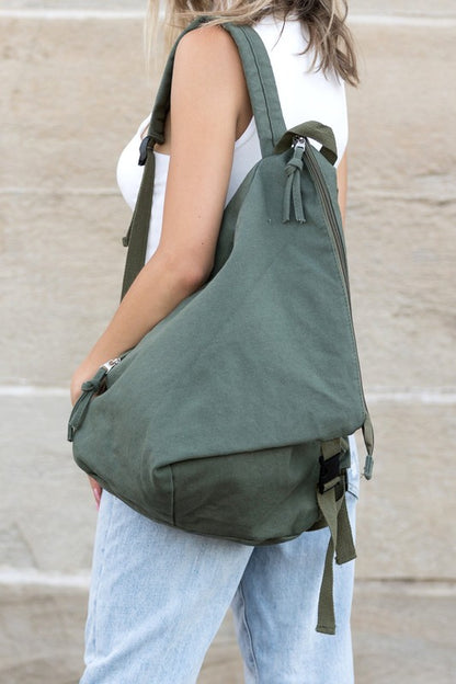 Kai Asymmetric Canvas Backpack - House of Binx 