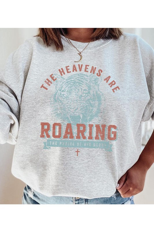The Heavens Are Roaring Graphic Fleece Sweatshirts - House of Binx 