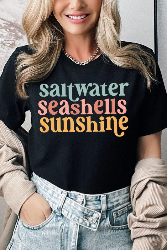 Saltwater Seashells Summer Graphic T Shirts - House of Binx 