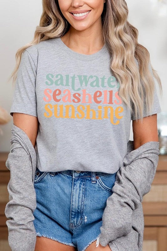 Saltwater Seashells Summer Graphic T Shirts - House of Binx 