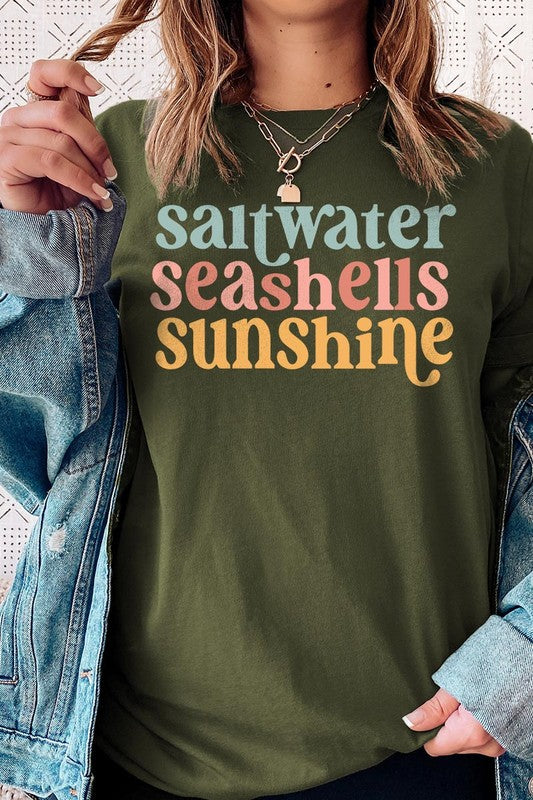 Saltwater Seashells Summer Graphic T Shirts - House of Binx 