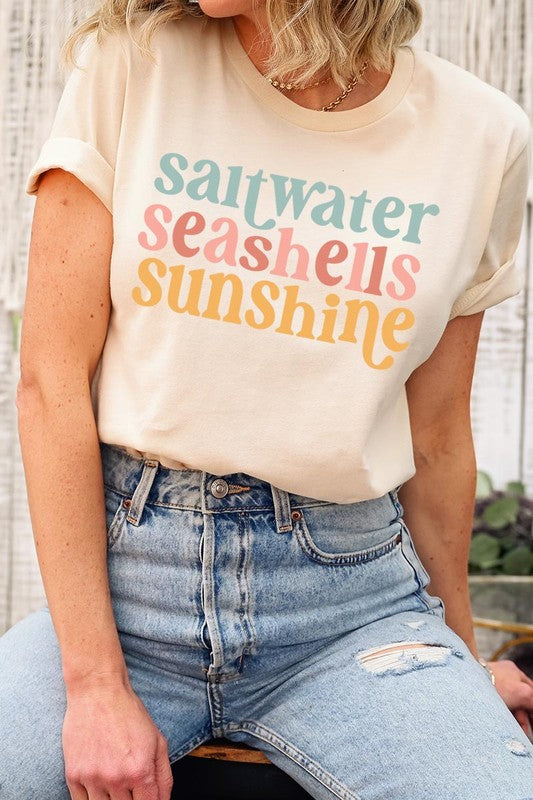 Saltwater Seashells Summer Graphic T Shirts - House of Binx 