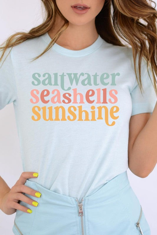 Saltwater Seashells Summer Graphic T Shirts - House of Binx 