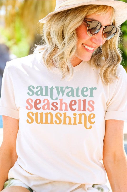 Saltwater Seashells Summer Graphic T Shirts - House of Binx 