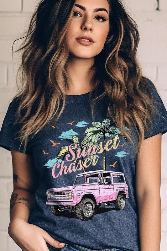 Sunset Chaser Bronco Graphic T Shirts - House of Binx 