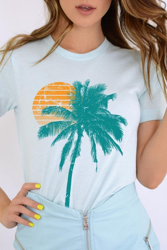 Palm Tree & Sunset Graphic T Shirts - House of Binx 