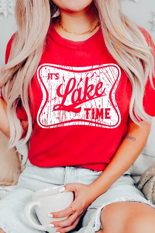 It's Lake Time Graphic T Shirts