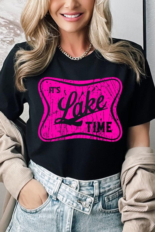 It's Lake Time Graphic T Shirts - House of Binx 