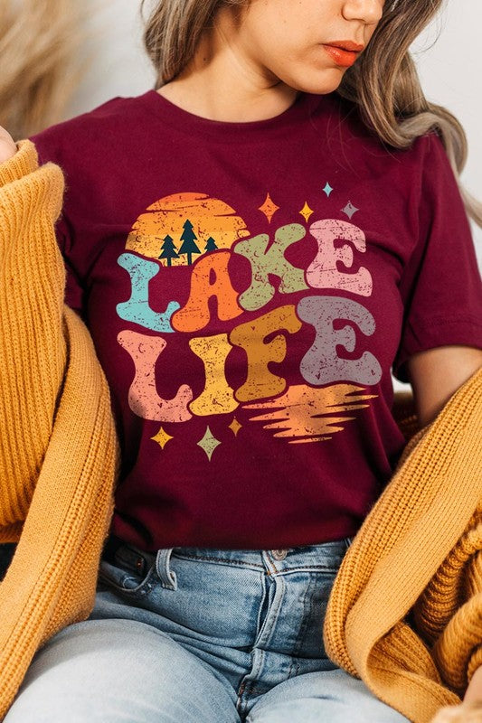 Retro Lake Life Graphic T Shirts - House of Binx 