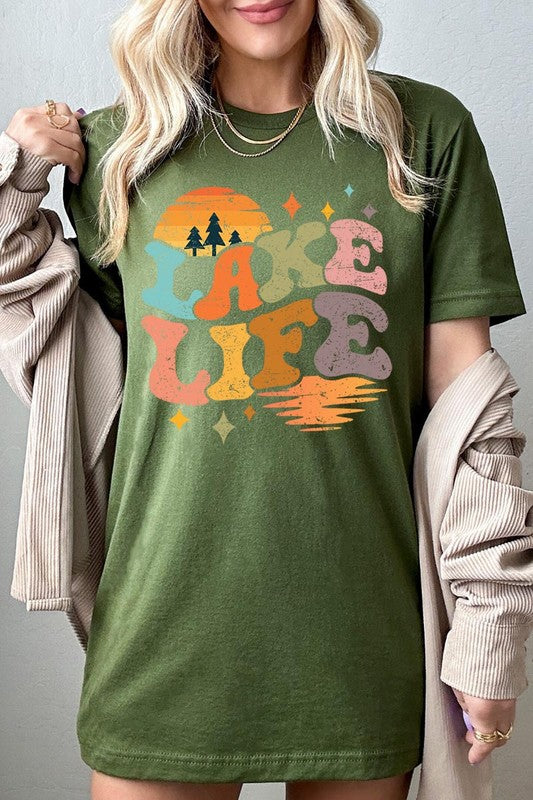 Retro Lake Life Graphic T Shirts - House of Binx 