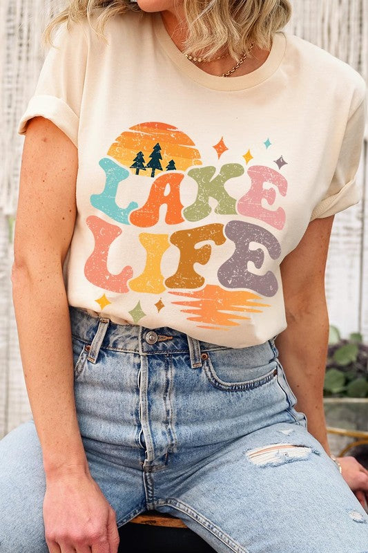 Retro Lake Life Graphic T Shirts - House of Binx 