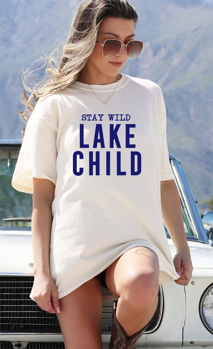 Stay Wild Lake Child Comfort Color Graphic Tee