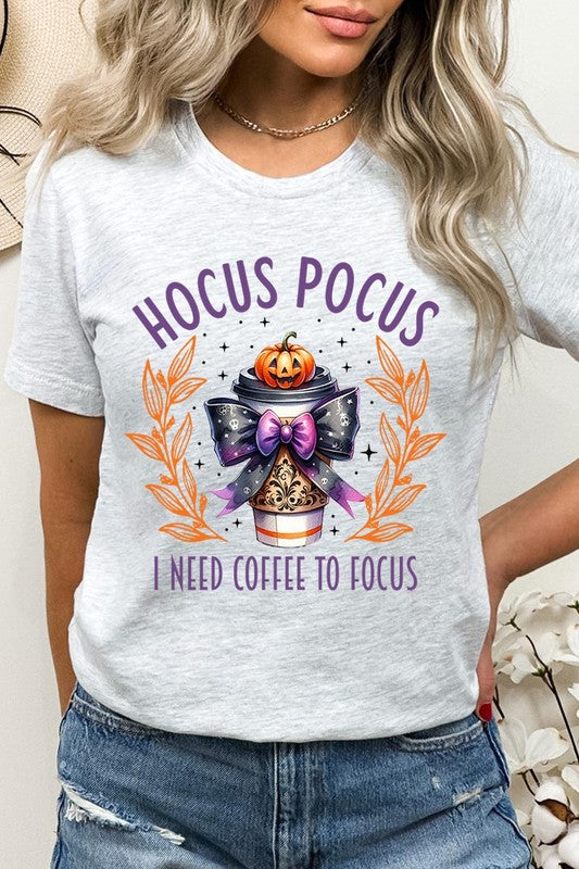 Hocus Pocus I Need Coffee To Focus Graphic Tee