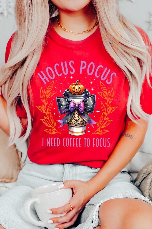 Hocus Pocus I Need Coffee To Focus Graphic Tee