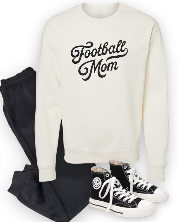 Football Mom Cozy Crewneck Sweatshirt