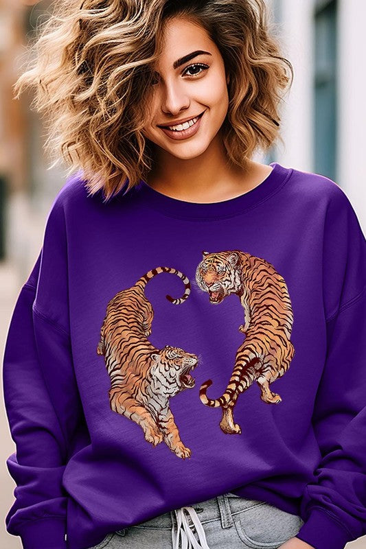 Tigers Graphic Fleece Sweatshirts