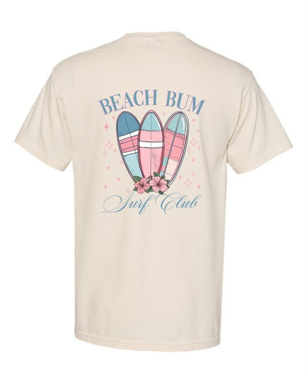 Beach Bum Social Club Pocket Comfort Color Tee