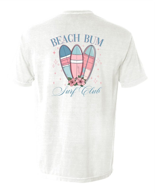 Beach Bum Social Club Pocket Comfort Color Tee