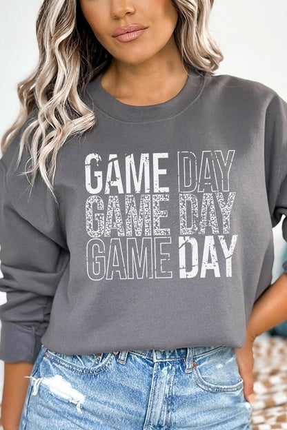 Fall Football Distressed Game Day Stack Sweatshirt