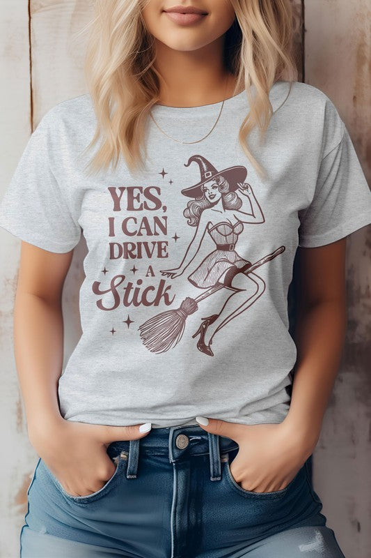 Yes I Can Drive a Stick, Halloween Graphic Tee