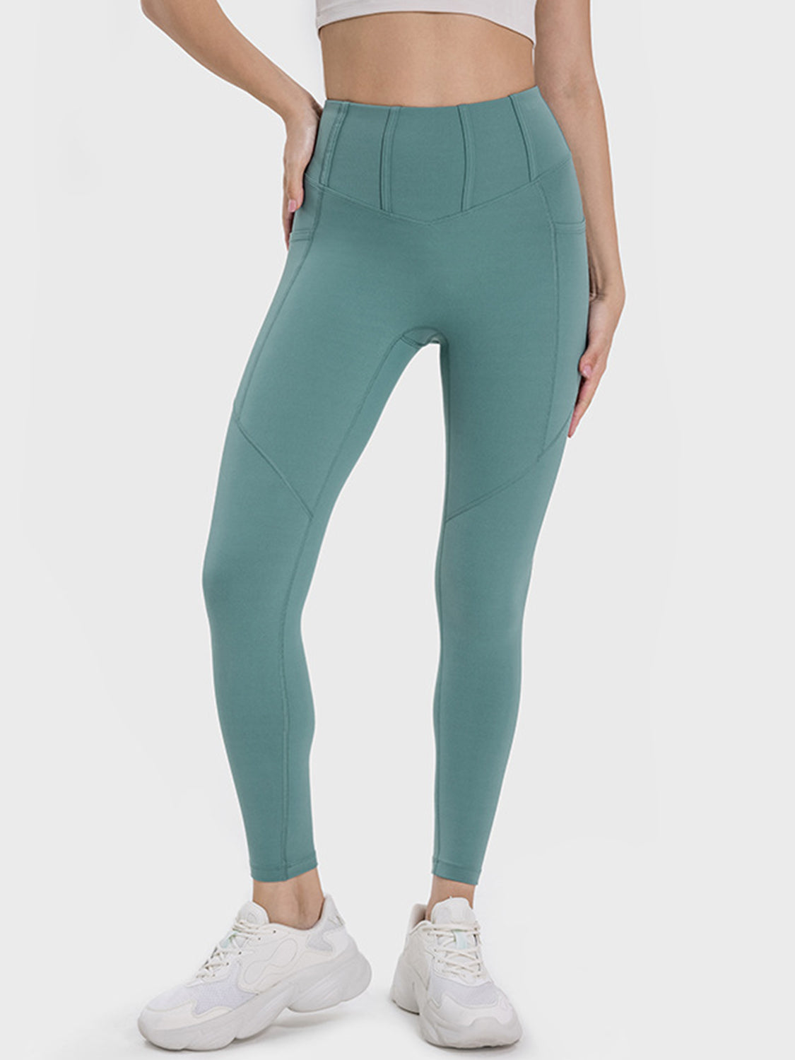 Pocketed High Waist Active Leggings - House of Binx 