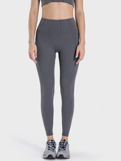 Pocketed High Waist Active Leggings - House of Binx 