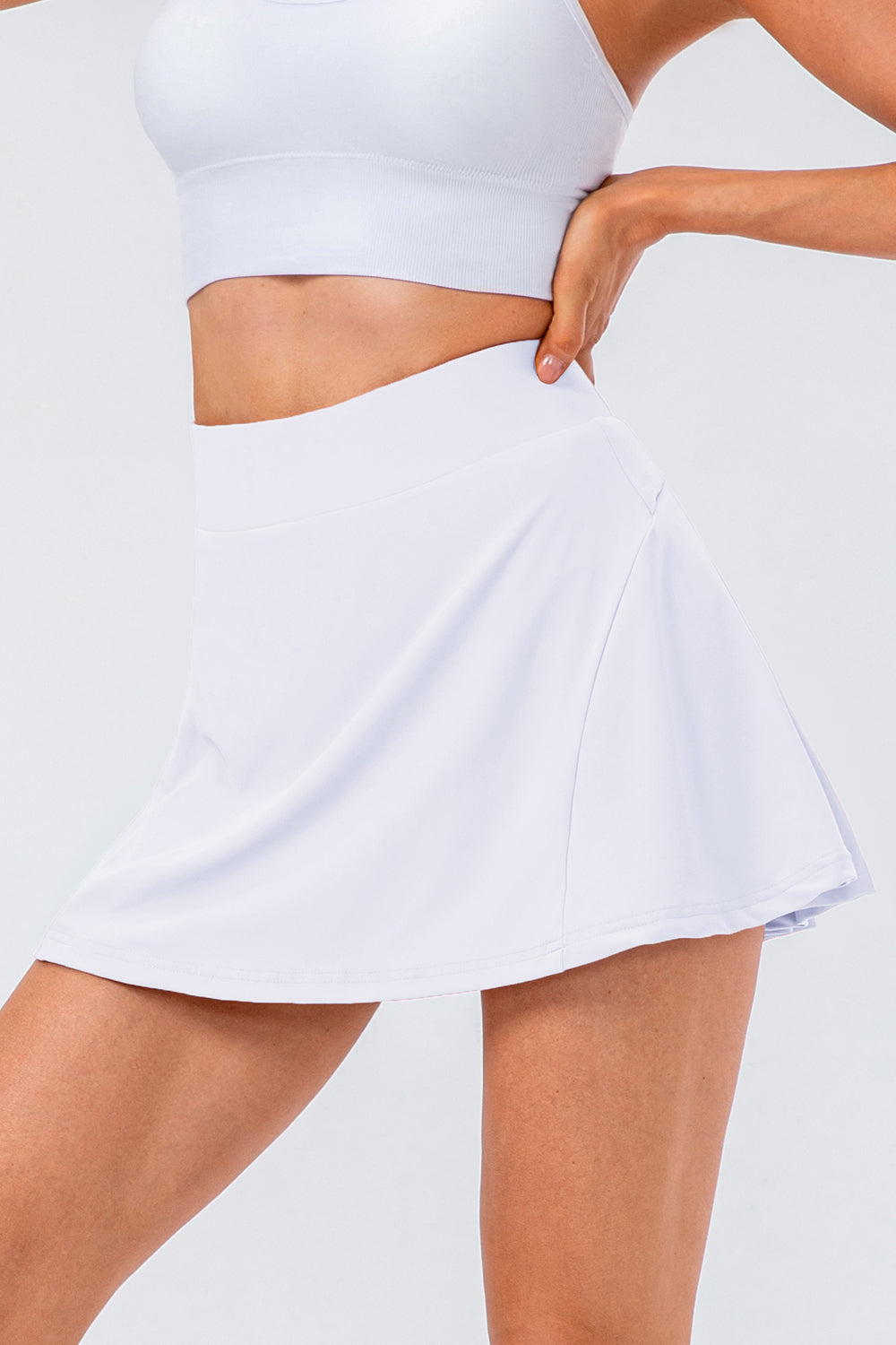 High Waist Pleated Active Skirt - House of Binx 