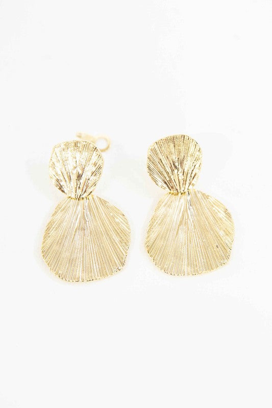 Gold Shell Drop Earrings - House of Binx 