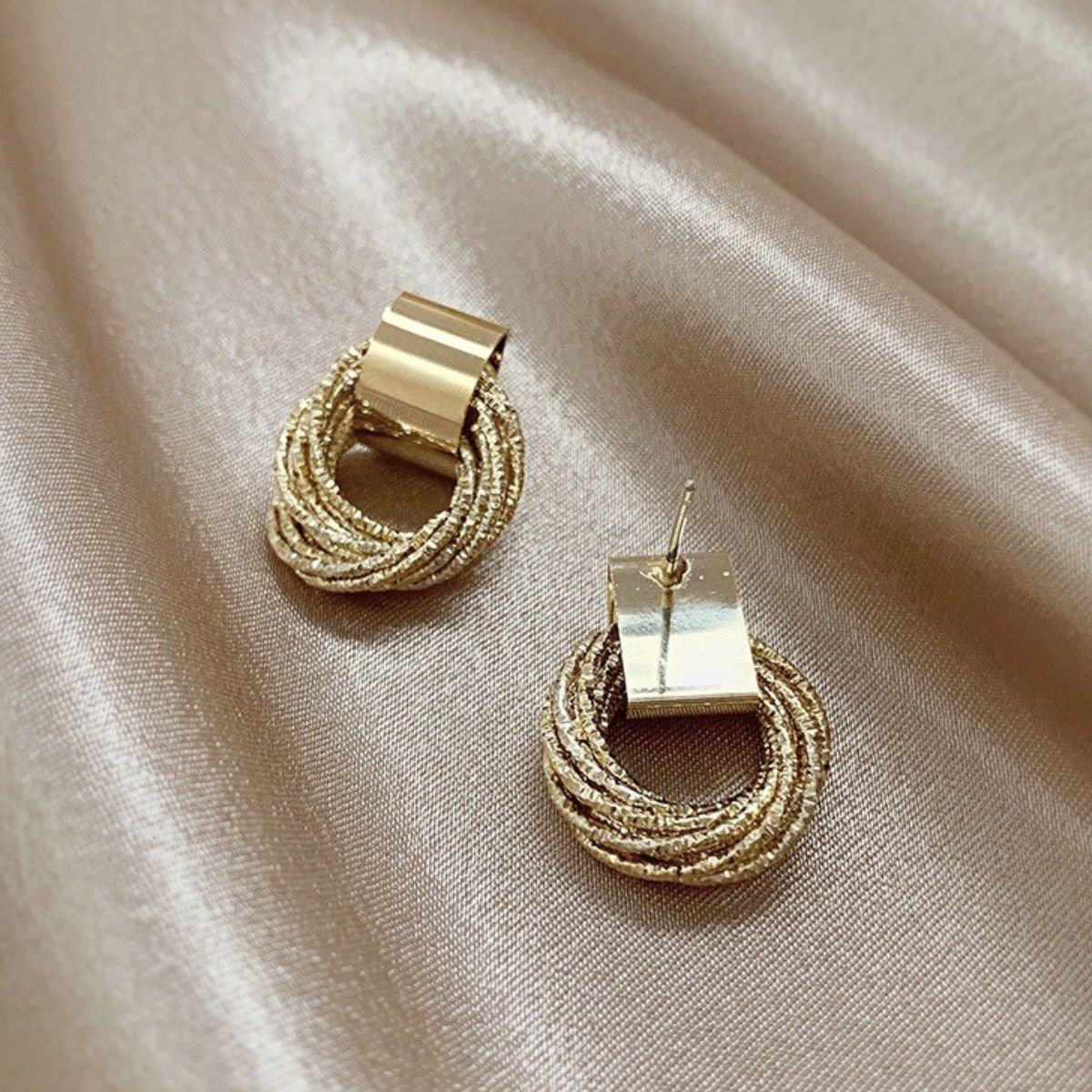 Alloy Gold-Plated Drop Earrings - House of Binx 