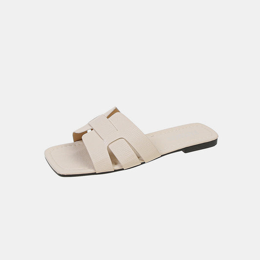 Open Toe PU Leather Sandals - House of Binx 