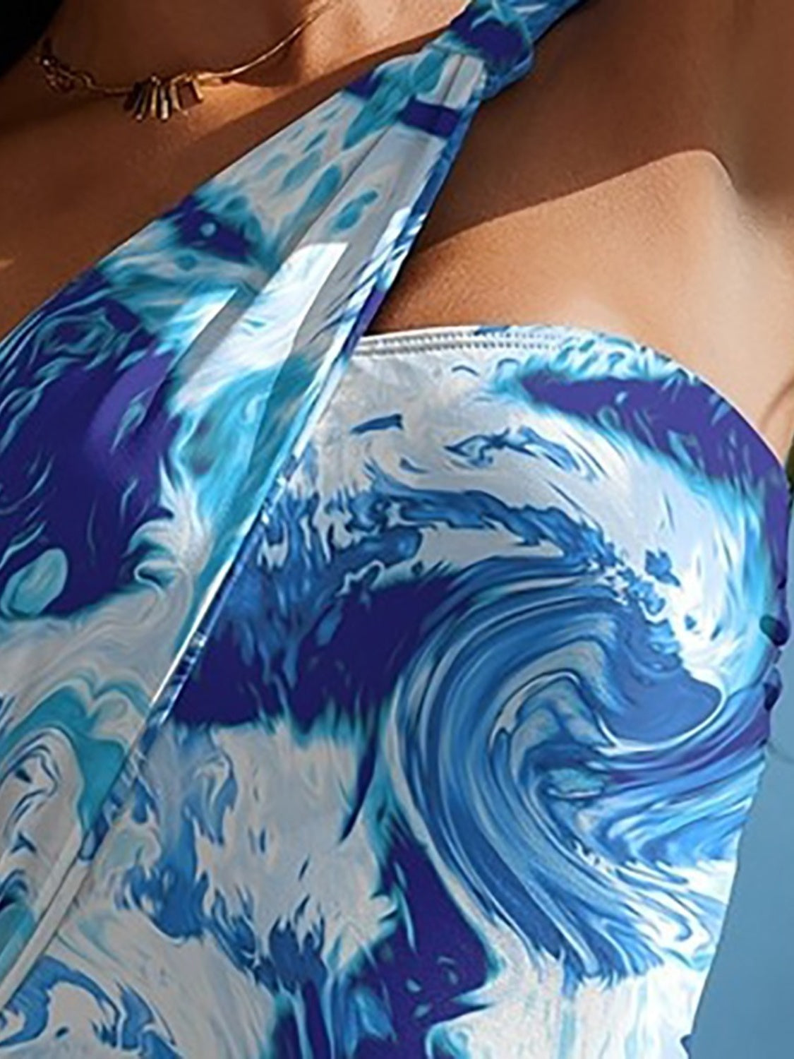 Cutout Printed One-Shoulder One-Piece Swimwear - House of Binx 