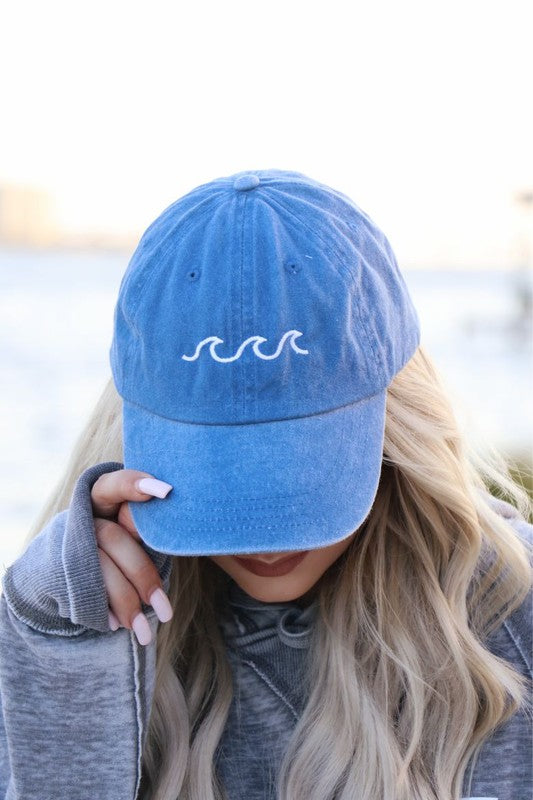 Beach Wave Embroidered Baseball Cap - House of Binx 