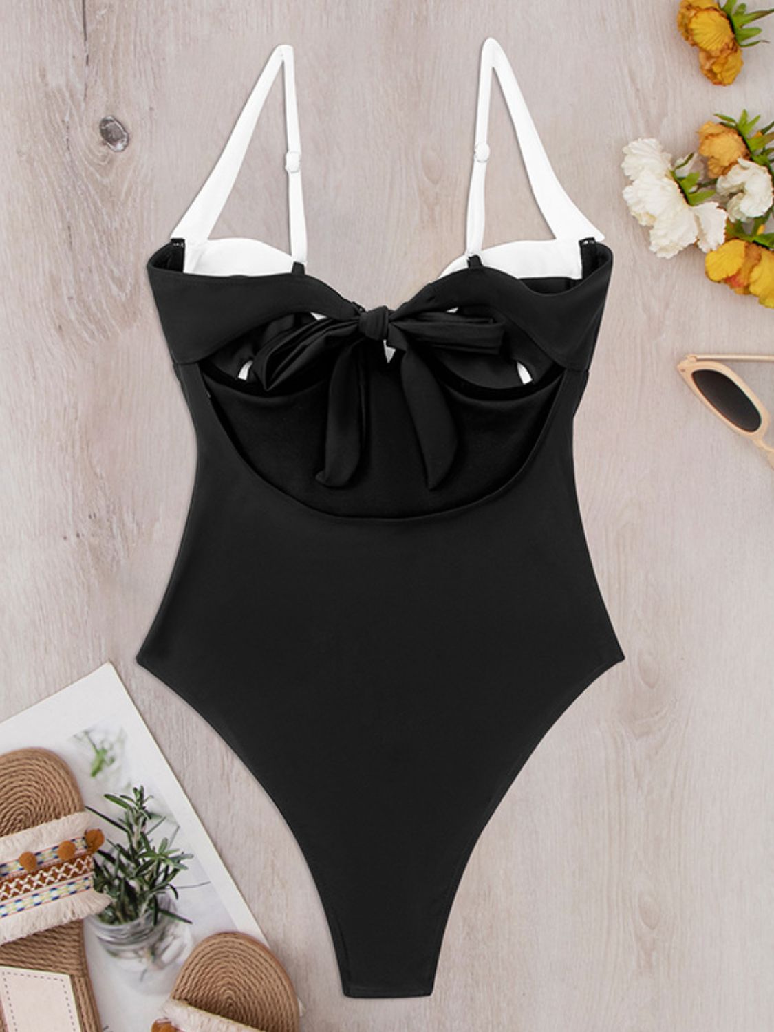 Tied Adjustable Strap One-Piece Swimwear - House of Binx 