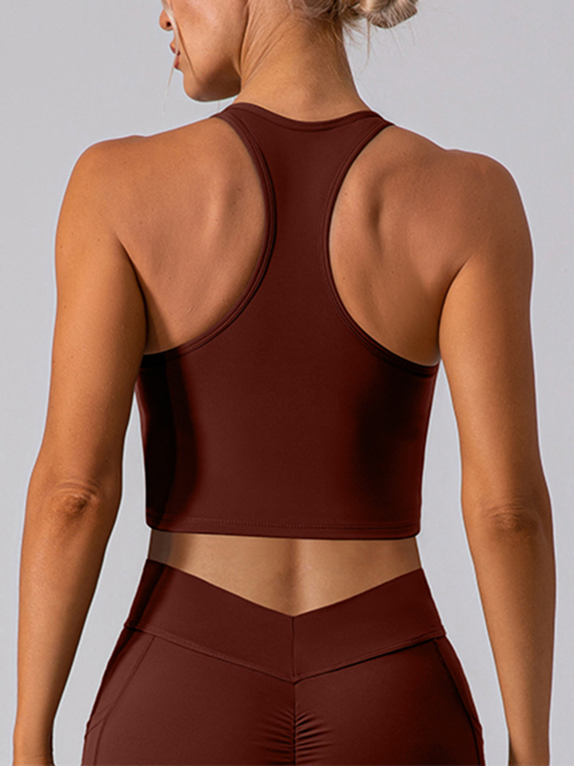 Square Neck Racerback Cropped Tank - House of Binx 