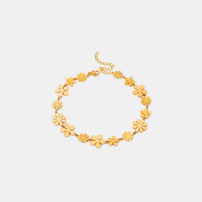 18K Gold-Plated Flower Bracelet