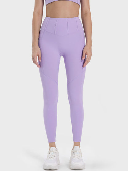 Pocketed High Waist Active Leggings - House of Binx 