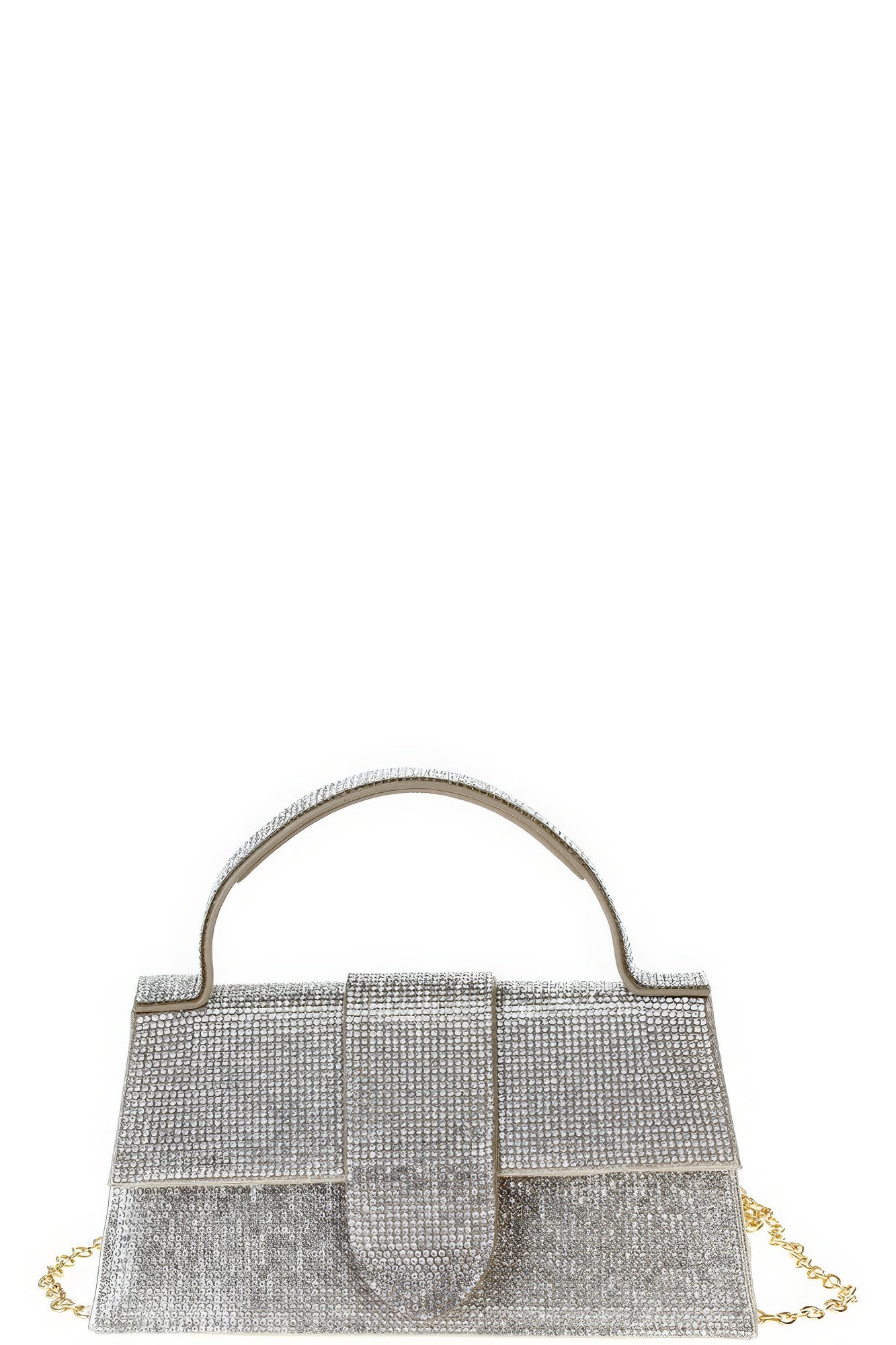 Rhinestone Allover Chic Design Handle Bag - House of Binx 