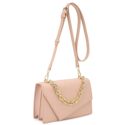 Smooth Plain Chain Link Crossbody Bag - House of Binx 