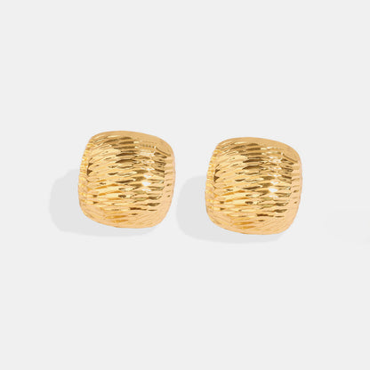 Gold-Plated Geometric Stud Earrings - House of Binx 