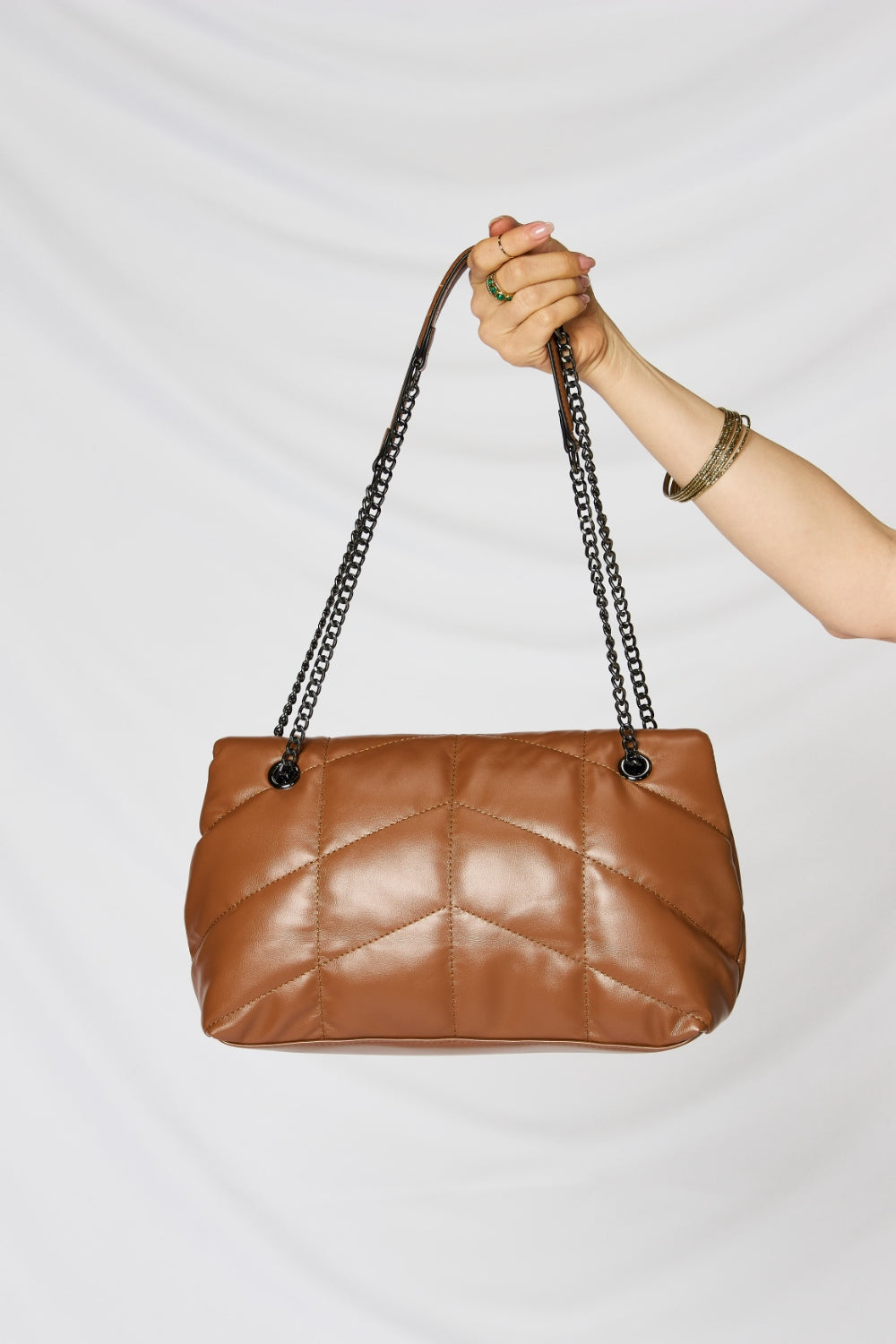 SHOMICO PU Leather Chain Handbag - House of Binx 