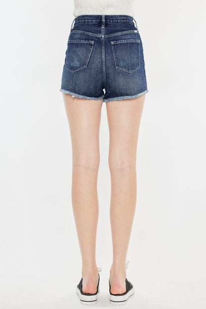 Kancan Raw Hem Button Fly Denim Shorts - House of Binx 