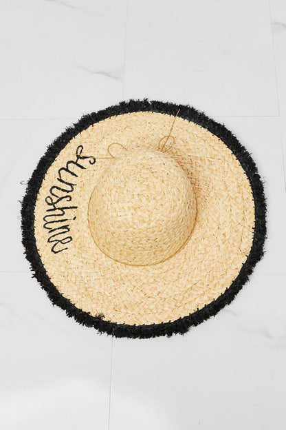 Fame Sunshine Straw Fringe Hat - House of Binx 