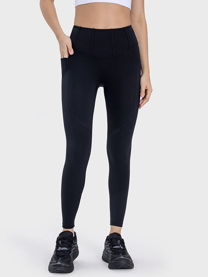 Pocketed High Waist Active Leggings - House of Binx 