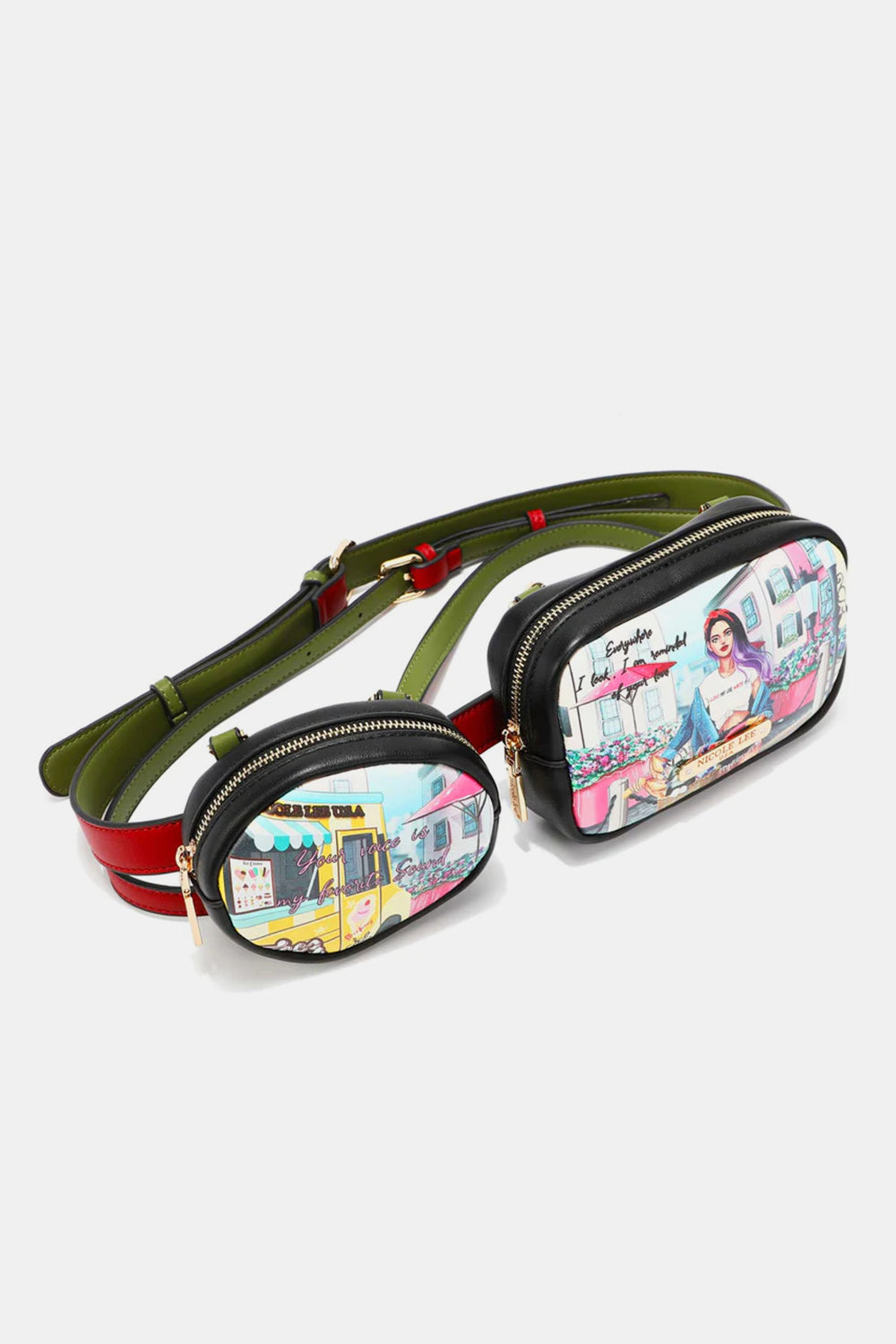 Nicole Lee USA Double Pouch Fanny Pack - House of Binx 