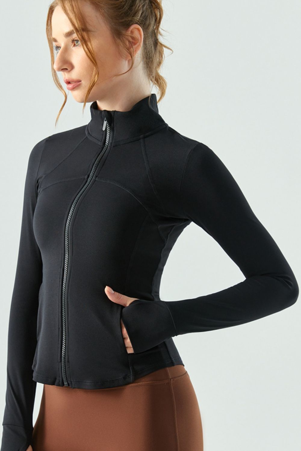 Zip Up Active Outerwear with Pockets - House of Binx 