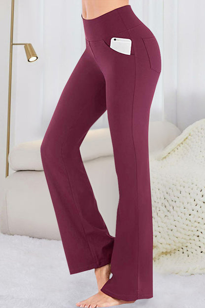 Pocketed High Waist Active Pants - House of Binx 