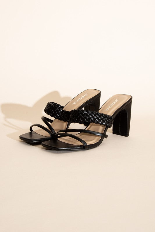 CARMEN-S Braided Strap Sandal Heels - House of Binx 